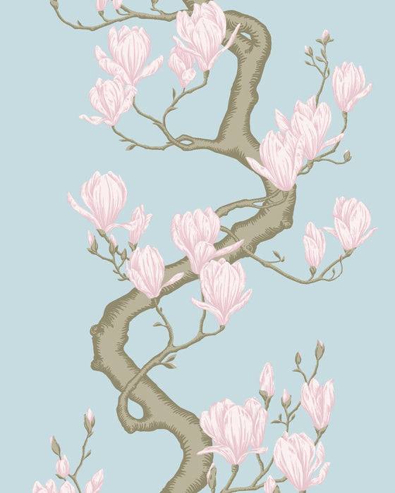 Cole & Son Magnolia Tree Sky Blue Wallpaper Sample 128/1004.CS.0