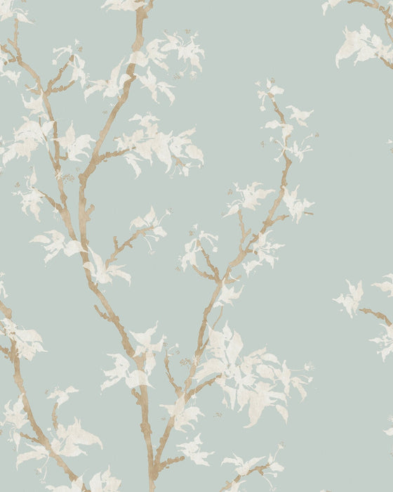 Cole & Son Chinese Branch Duck Egg Wallpaper Sample 128/3016.CS.0
