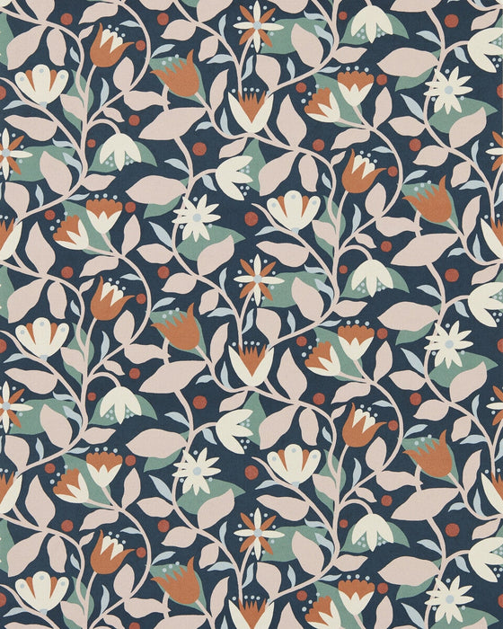 Scion Dancing Daisies Wp Midnight Wallpaper Sample NSCW113282.SCN.0
