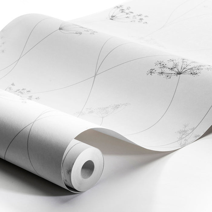 Schumacher Queen Anne White Wallpaper Sample 9303