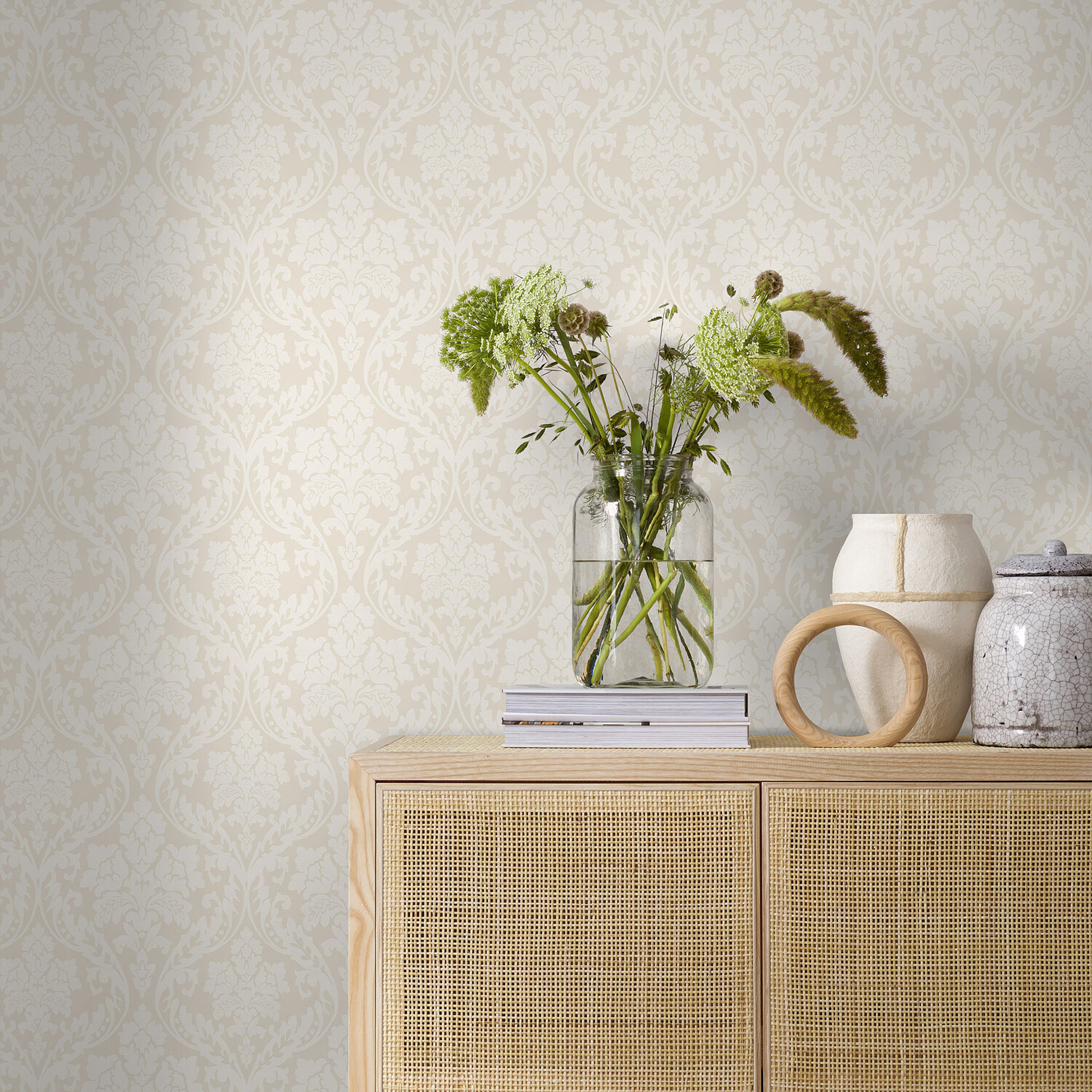 Schumacher Firenze Pearl Wallpaper Sample 9324