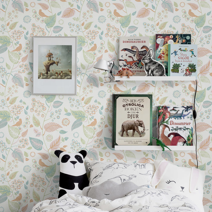 Schumacher Leaf Rhapsody Multi Wallpaper Sample 9330