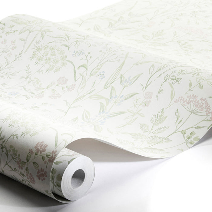 Schumacher Delicate Dance Leaf Wallpaper Sample 9336
