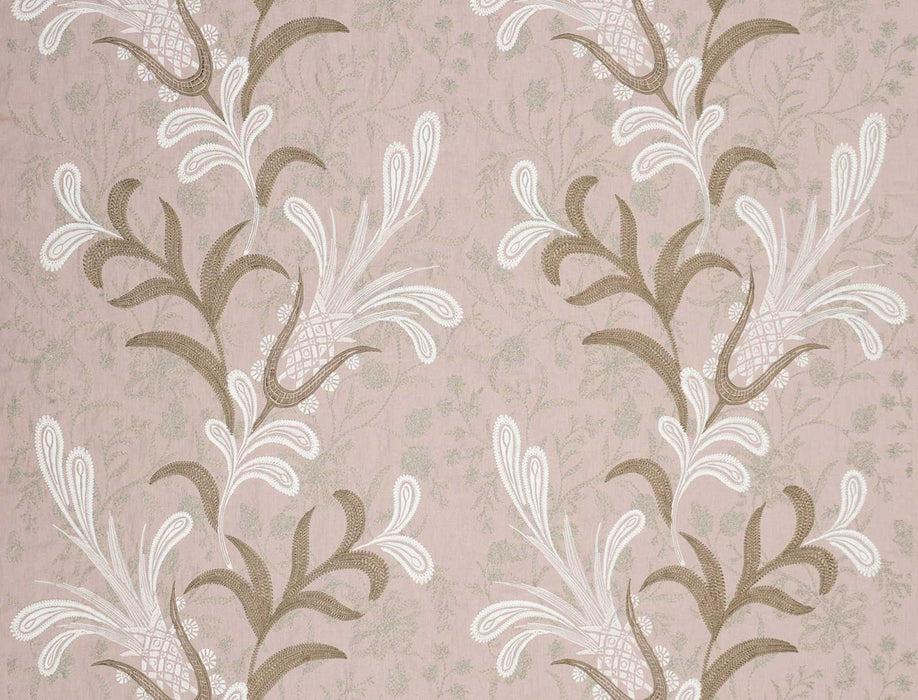 Jim Thompson Marsan Embroidery Blush Fabric Sample JT013849002