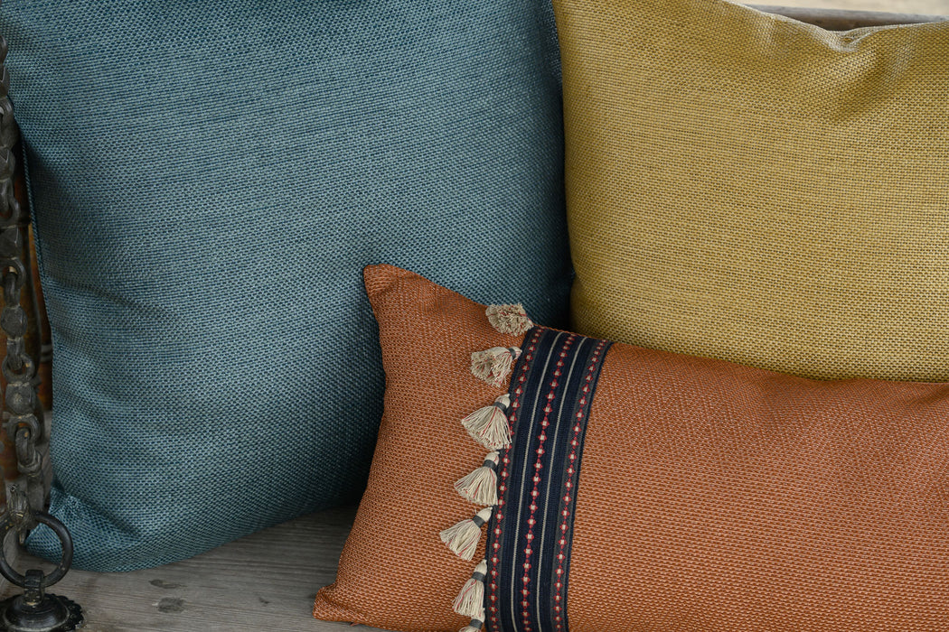 Jim Thompson Raffia Weave Indigo Fabric Sample JT013920007