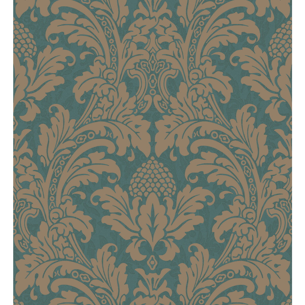 Cole & Son Blake Teal And Silver Wallpaper Sample 94/6031.CS.0