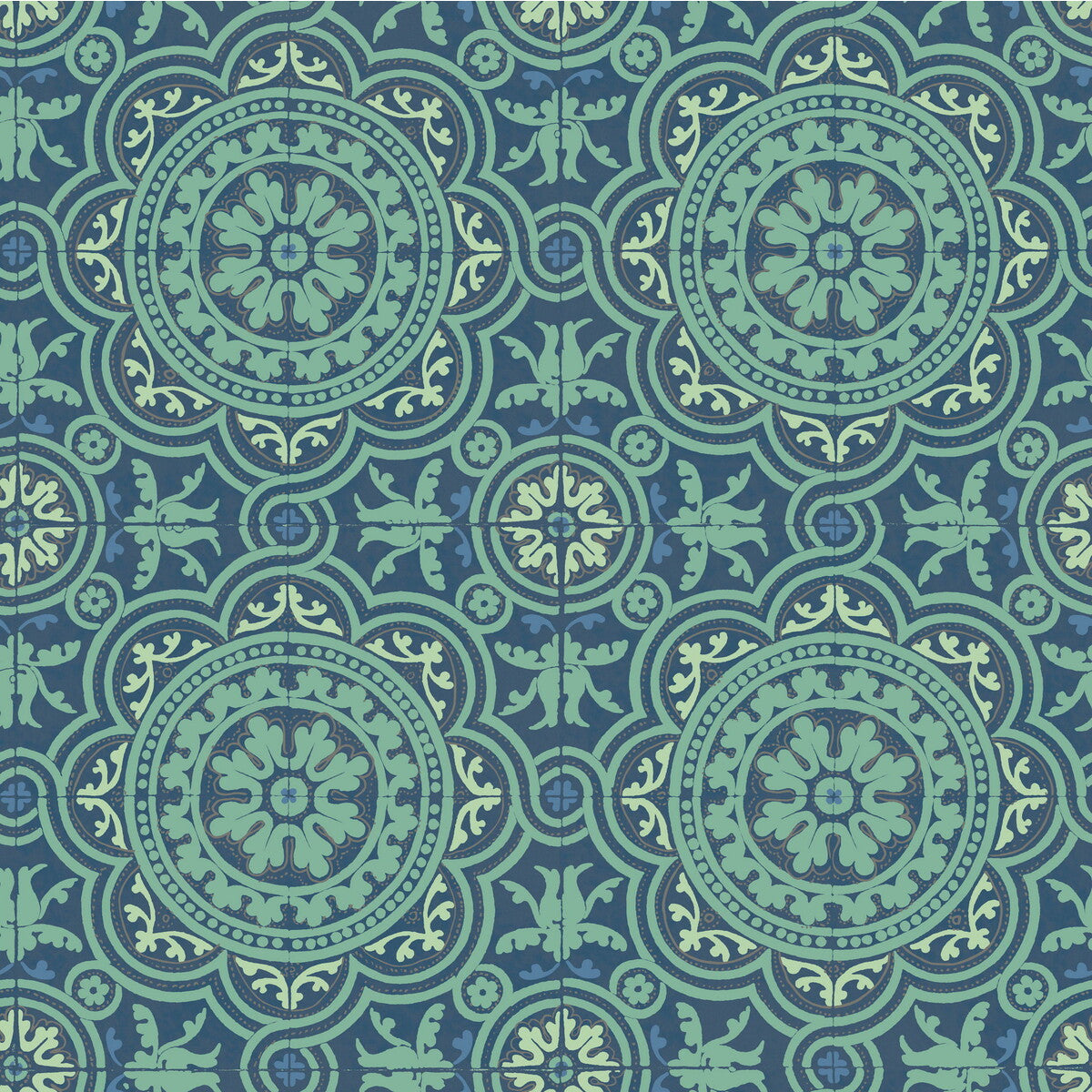 Cole & Son Piccadilly Teal And Gold Wallpaper Sample 94/8043.CS.0