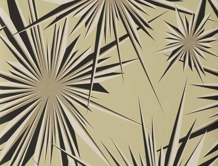 Jim Thompson Golden Sunburst  Pearl Cream Wallpaper Sample JT021064001