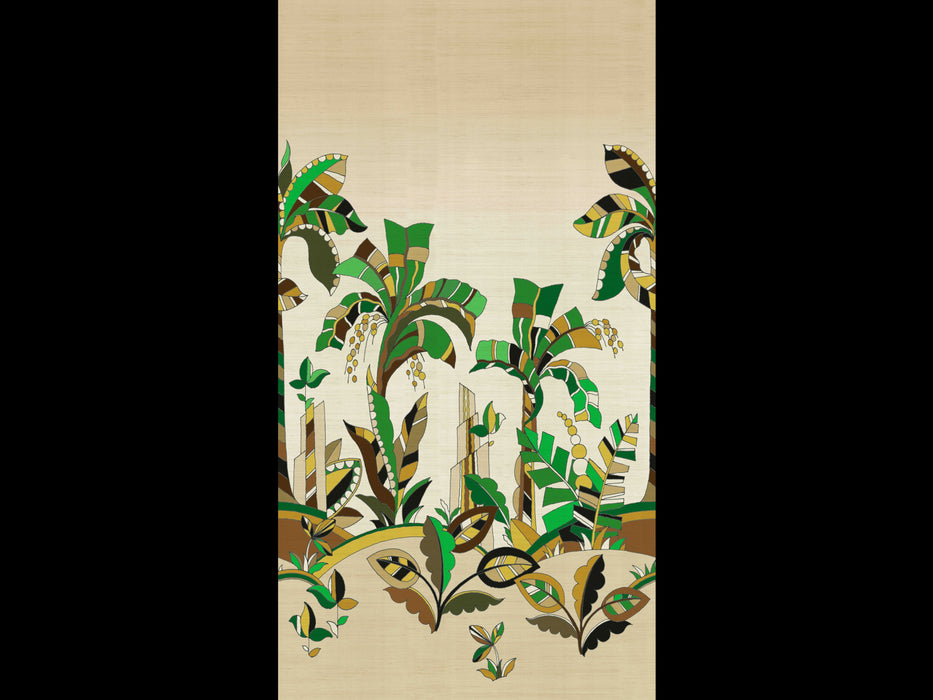 No.9 Thompson Palmeraie Metallic Grasscloth 2 Drops Oasis Wallpaper N9021039001