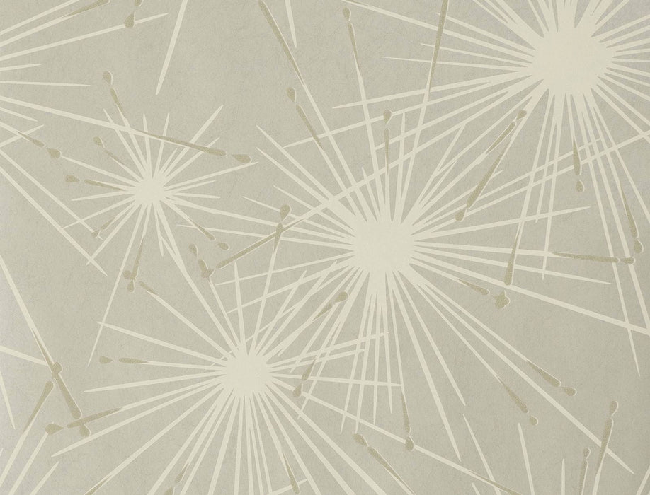 Jim Thompson Fireworks  Silver Wallpaper Sample JT021065002