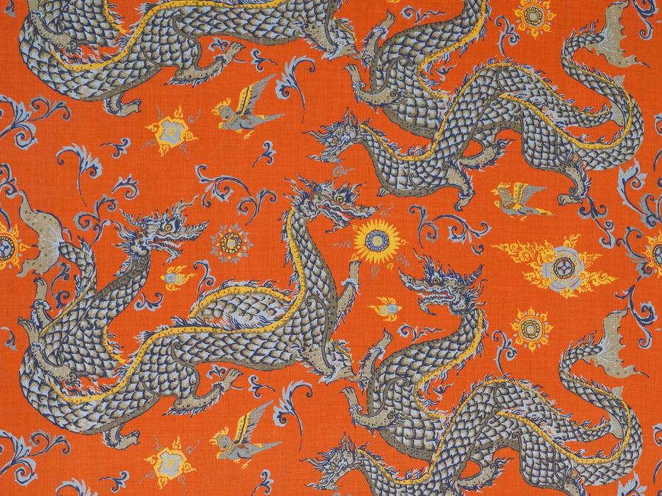Jim Thompson New Panlong Firecracker Fabric Sample JT013909002