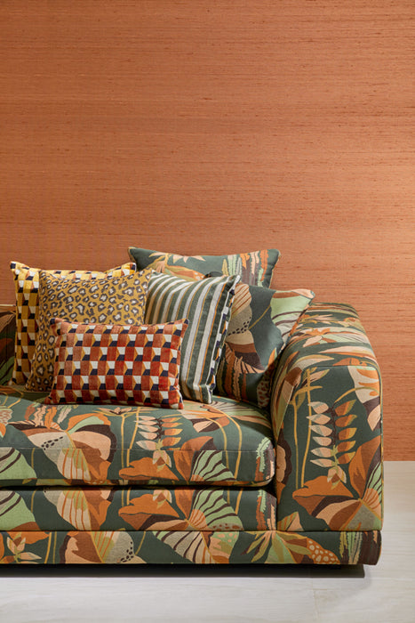 Jim Thompson Arum Leaves Silver Dawn Fabric JT013963002
