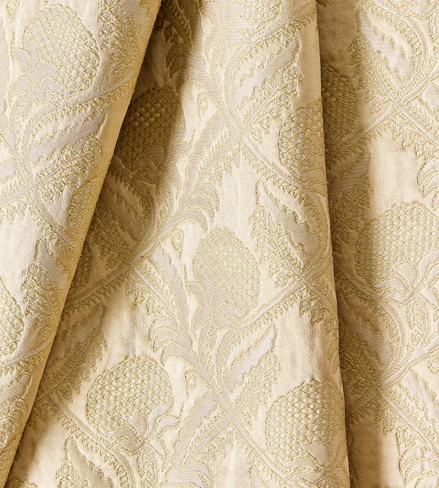 Old World Weavers Droguet Lampas Beige Fabric A075880001