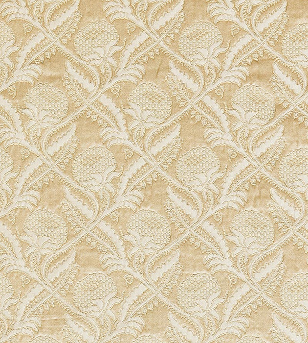 Old World Weavers Droguet Lampas Beige Fabric A075880001