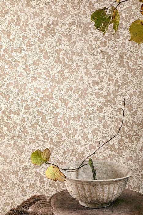 Pierre Frey Les Fleurs De Cerisiers Brume Wallpaper Sample FP051001