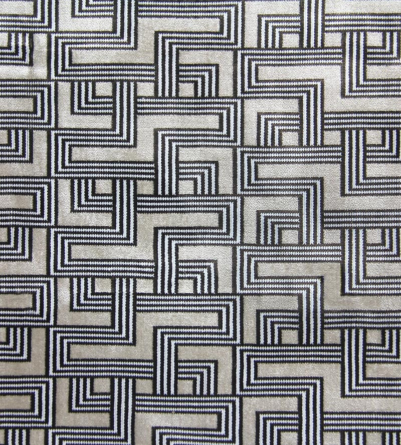Aldeco Interception Jacquard Velvet Light Greige Fabric Sample A9INTE0001