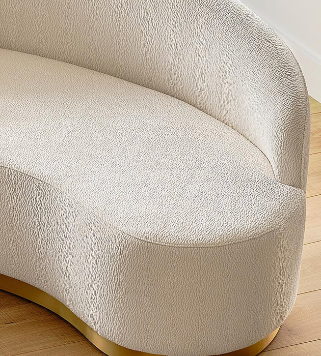 Aldeco Pulp Astrakan Milky White Fabric A9PULP0001