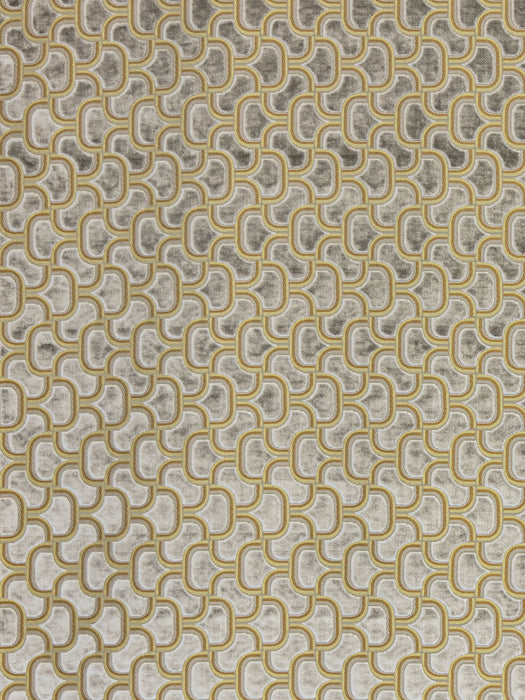 Aldeco Digby Velvet Taupe Gold Fabric Sample A9192550002