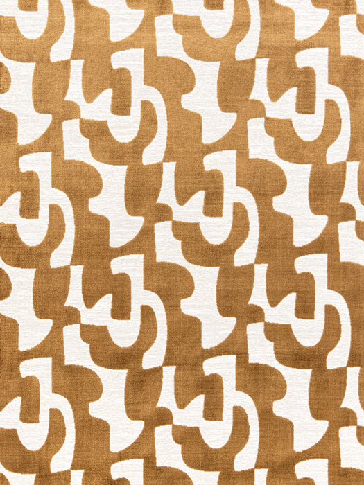 Aldeco Decoupe Velvet Linen Caramel Fabric Sample A9192610002