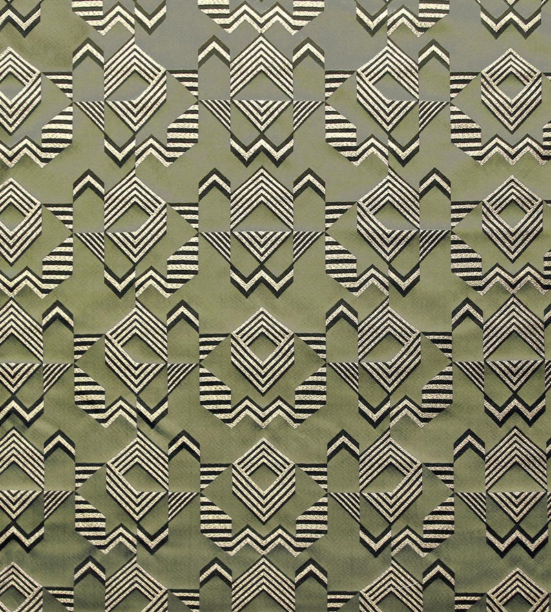 Aldeco Albers Green Gold Fabric Sample A9ALBE0002