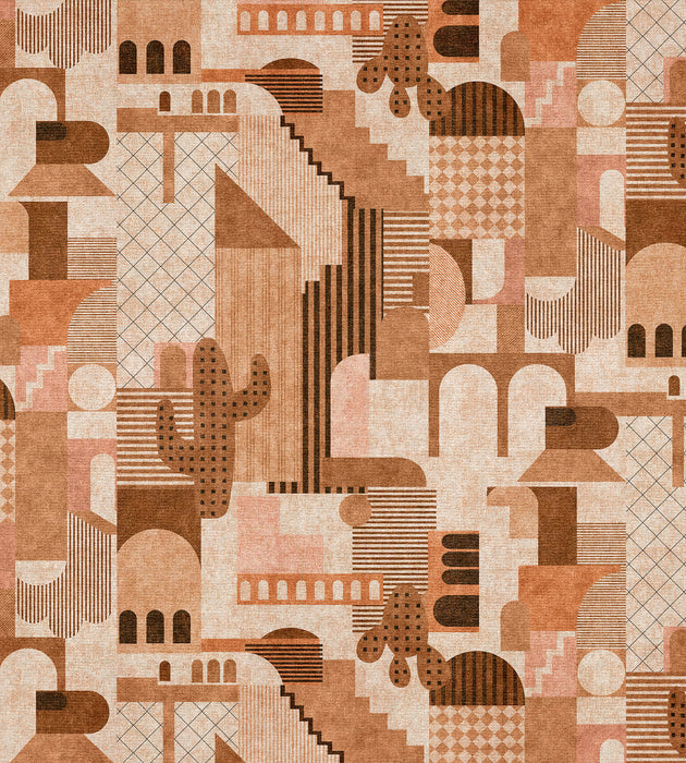 Aldeco Inhaus Printed Velvet Viraloff Spiced Up Fabric Sample A9INHAUS0002