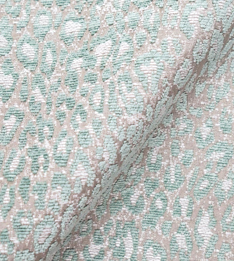 Aldeco Leopard Aqua Harbor Fabric A9LEOP0002