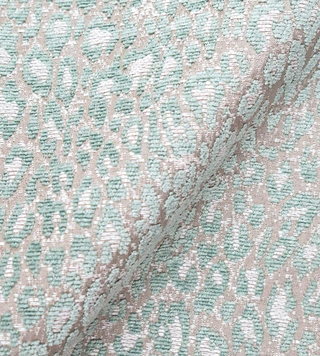 Aldeco Leopard Aqua Harbor Fabric A9LEOP0002