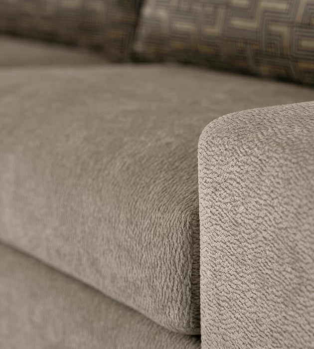 Aldeco Pulp Astrakan Taupe Fabric Sample A9PULP0002
