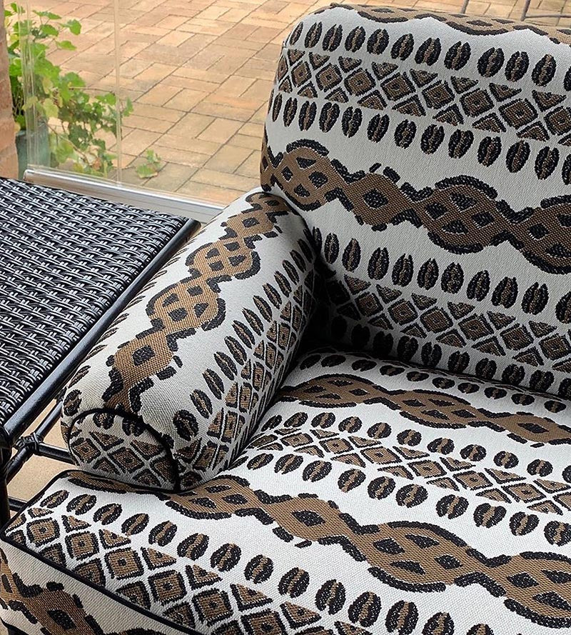 Aldeco Burkina Coffee Fabric Sample A9BURK0003