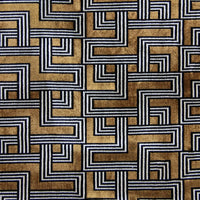 Aldeco Interception Jacquard Velvet Toffee Gold Fabric A9INTE0003