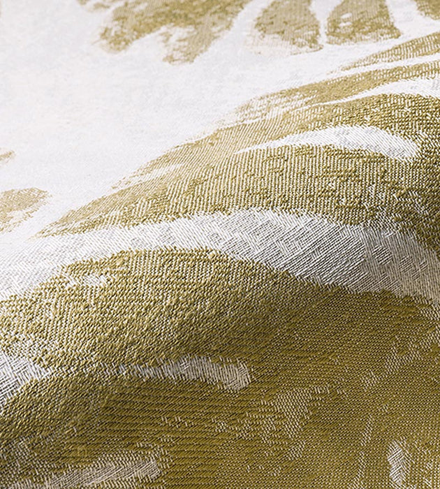 Aldeco Palm Leaves Lima Yellow Fabric Sample A9PALM0003