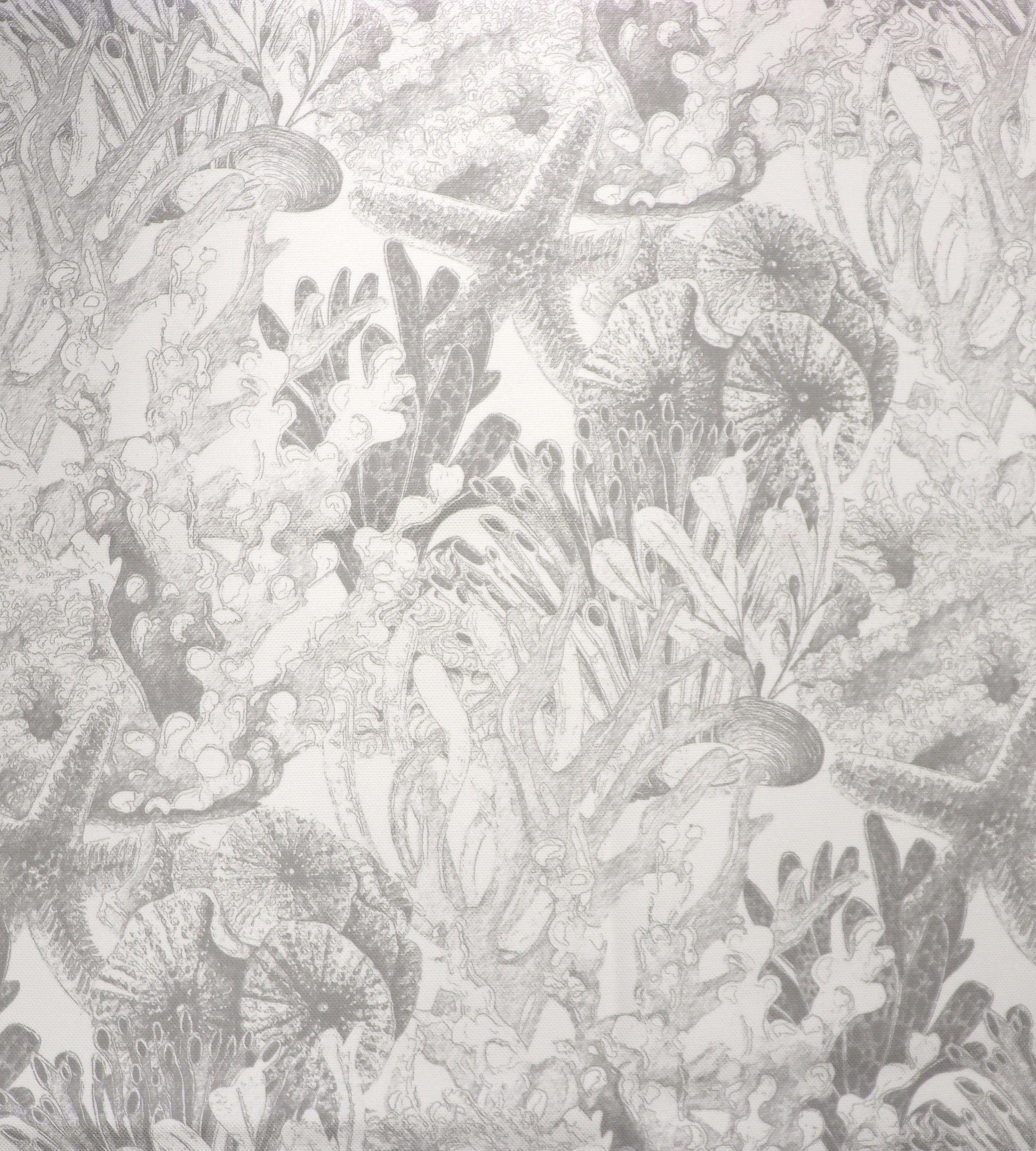 Aldeco Toile Sealife - Outdoor Fr Light Gray Fabric Sample A9TSEA0003
