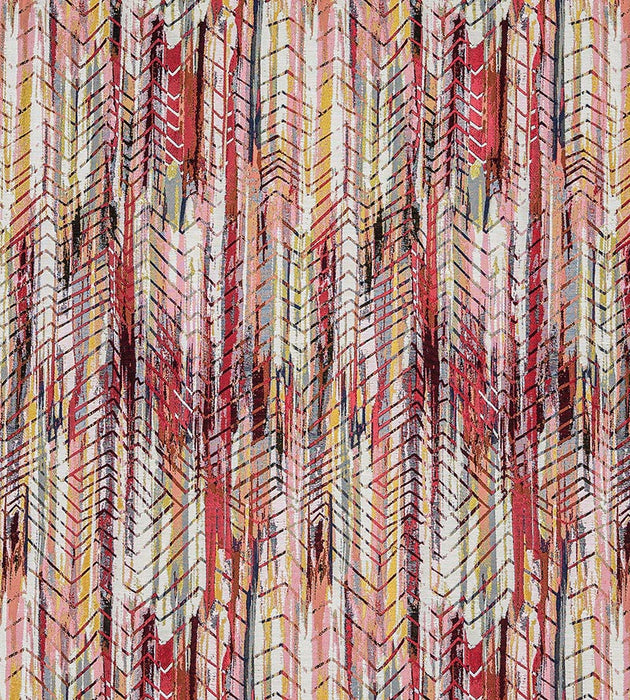 Aldeco Bohemian Hot Cherry Gold Fabric Sample A933000004