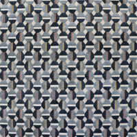 Aldeco Lumiere Jacquard Velvet Riverside Gold Blue Fabric A9LUMI0004