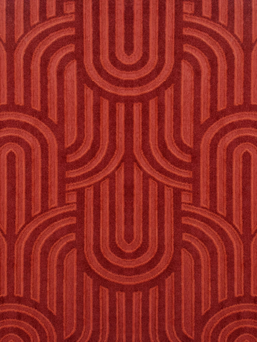 Aldeco Belle Epoque Velvet Burgundy Fabric Sample A9BELL0005
