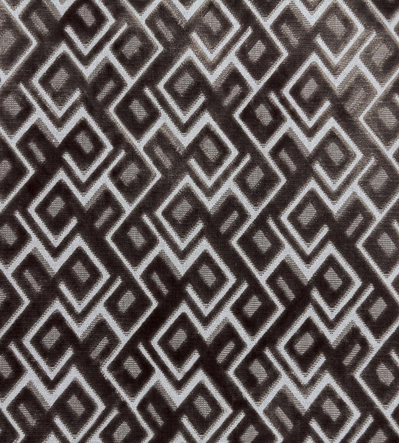 Aldeco Anni Jacquard Velvet Dark Taupe Linen Fabric A9ANNI0006