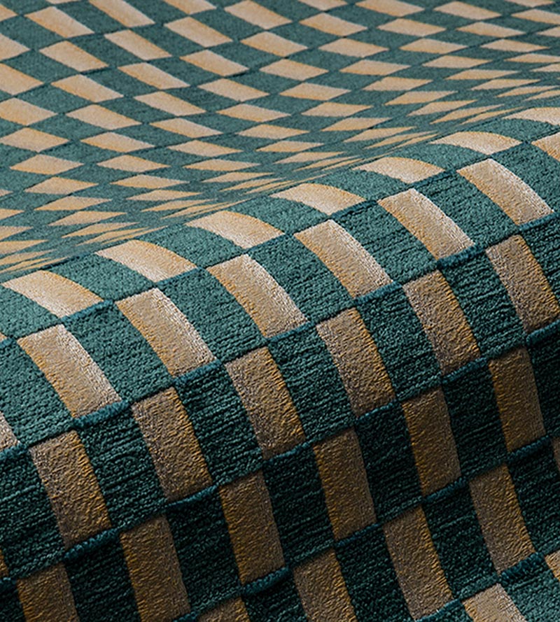 Aldeco Damier Amazon Sunrise Fabric Sample A9DAMI0006