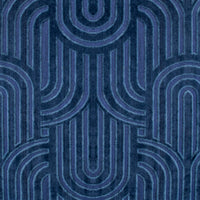 Aldeco Belle Epoque Velvet Marine Blue Fabric A9BELL0007