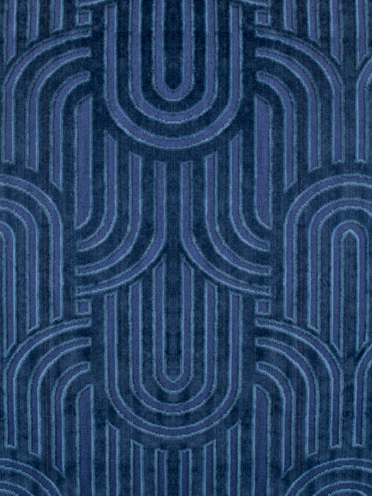 Aldeco Belle Epoque Velvet Marine Blue Fabric A9BELL0007