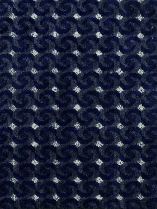 Aldeco Frisson Velvet Marine Blue Fabric A9FRISSON0007