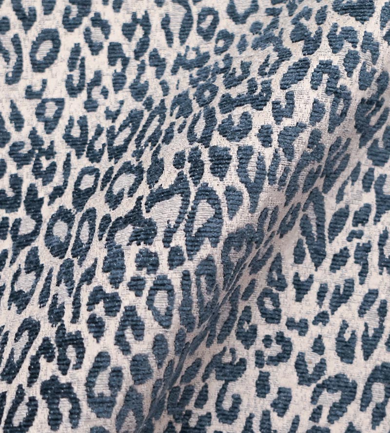 Aldeco Leopard Orion Blue Fabric Sample A9LEOP0008