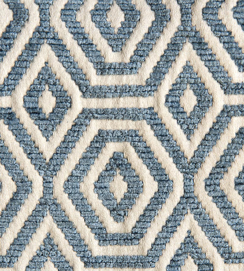 Aldeco Geometric Drops Orion Blue Fabric Sample A9GEOM0009