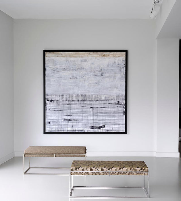 Aldeco Albers Silver Gray Fabric Sample A9ALBE0001