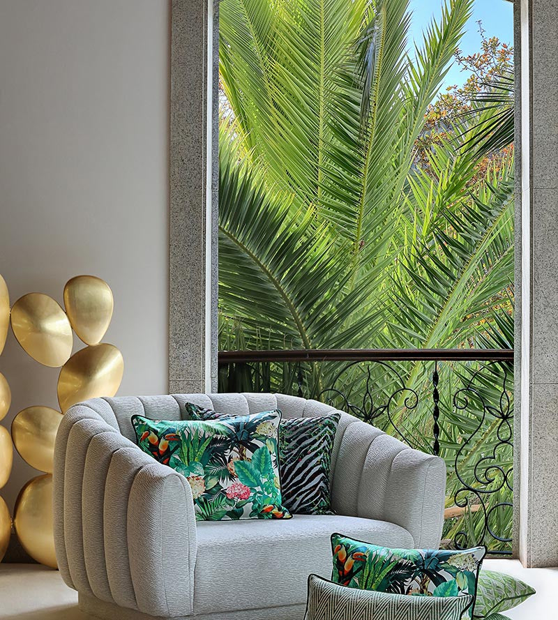 Aldeco Blooming Natural Sunlight Fabric A9BLOM0002