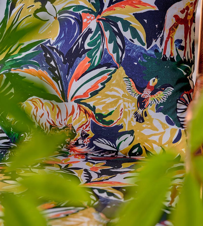 Aldeco Botanical Dream Tropical Sunset Fabric Sample A9BOTA0002