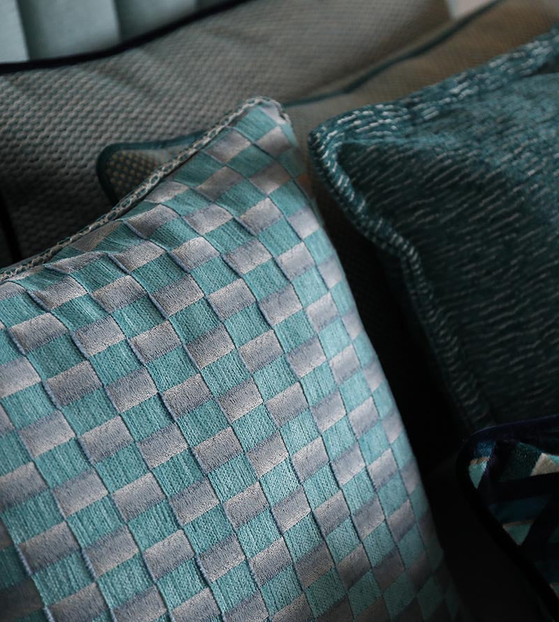 Aldeco Damier White Star Fabric A9DAMI0001