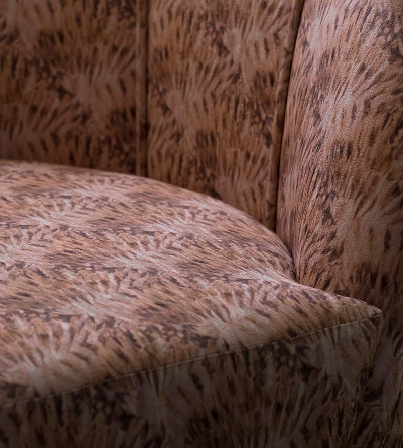 Aldeco Guilty Coral Feathers Fabric Sample A9GUIL0002