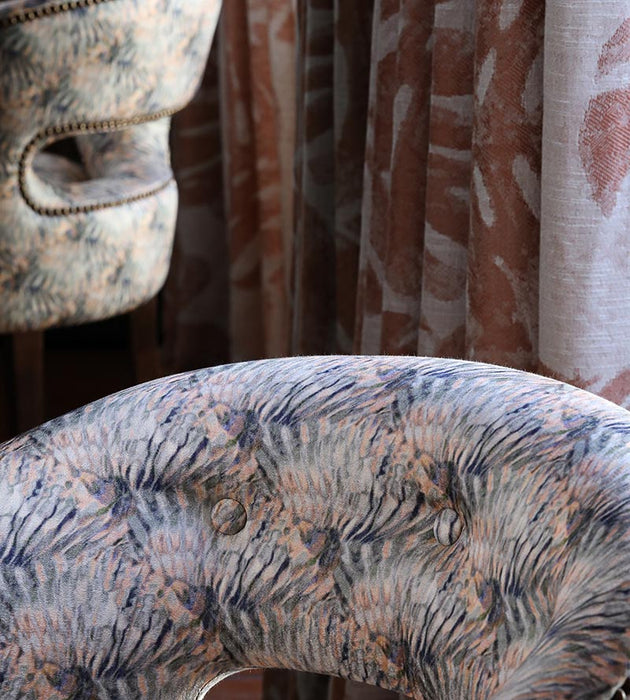 Aldeco Guilty Coral Feathers Fabric Sample A9GUIL0002