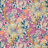 Morris & Co Golden Lily Pink Fizz Wallpaper AARC510006