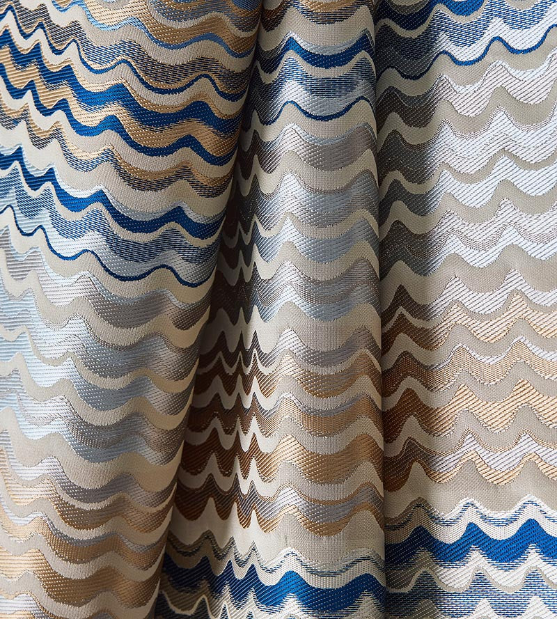 Old World Weavers New Wave Sapphire Fabric Sample AB65120006
